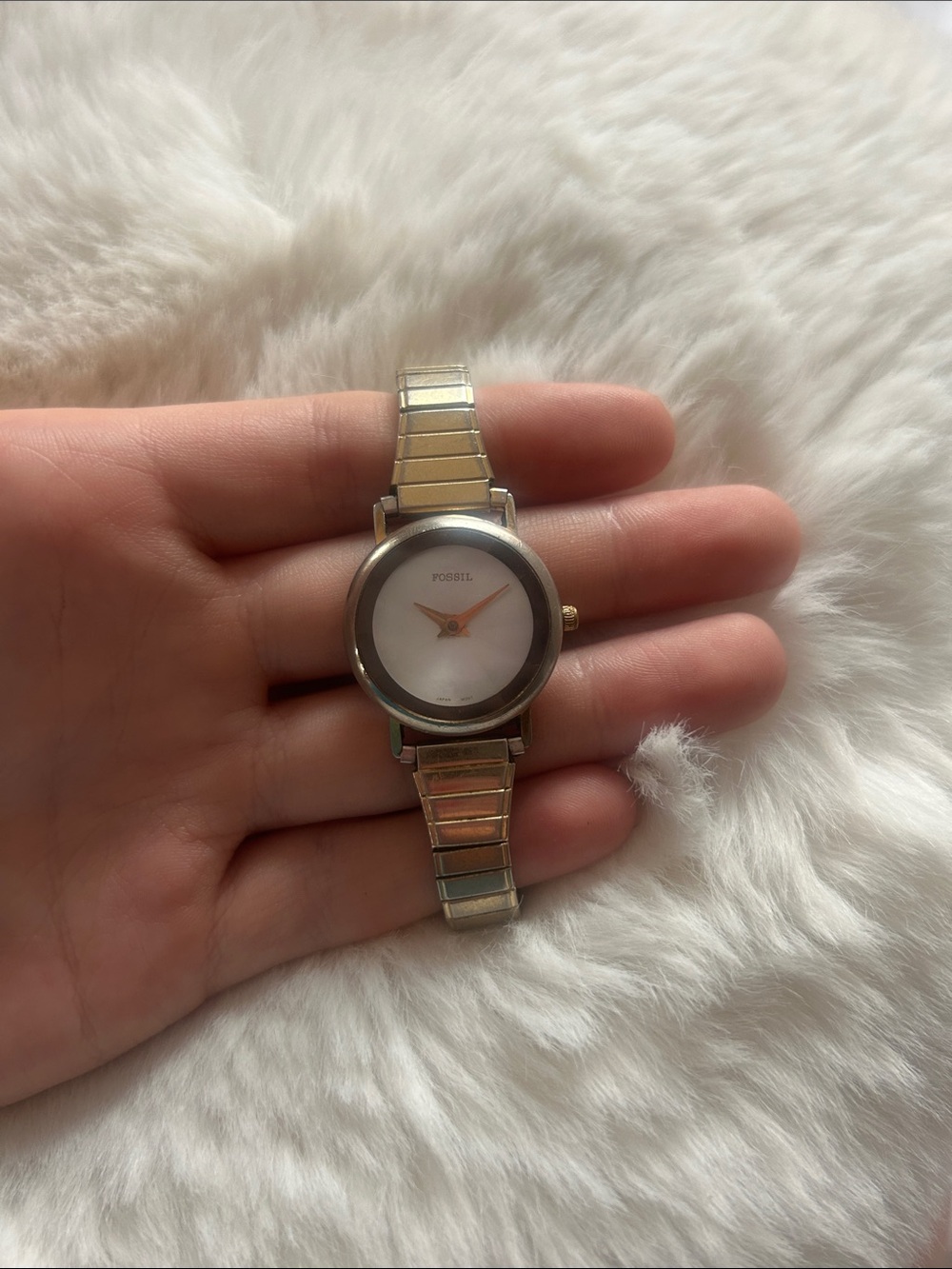 Fossil Two-Tone Gold & Silver Mother-of-Pearl Ladies Watch